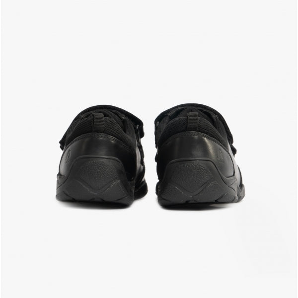 Hush Puppies ALEC Boys Leather School Shoes Black