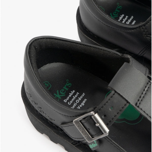 Kickers KICK T BAR VEGAN JNR Girls Mary Jane Shoes Black