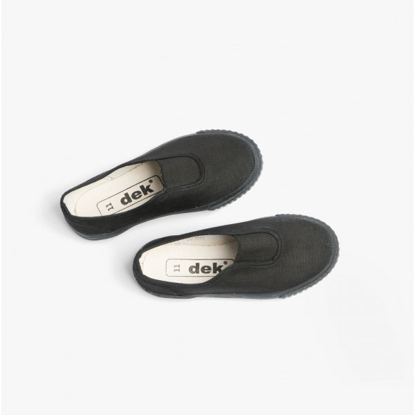 DEK ASH Junior Unisex Single Gusset Plimsolls Black