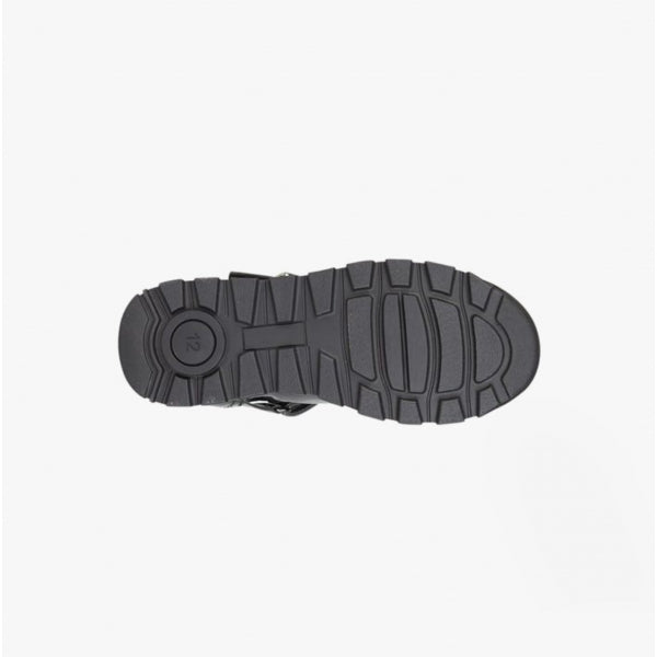 Roamers G716A Girls T-Bar School Shoes Black