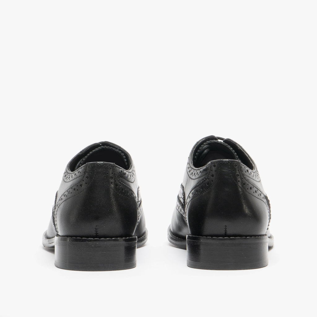 Hush Puppies NATALIE Womens Leather Brogue Shoes Black