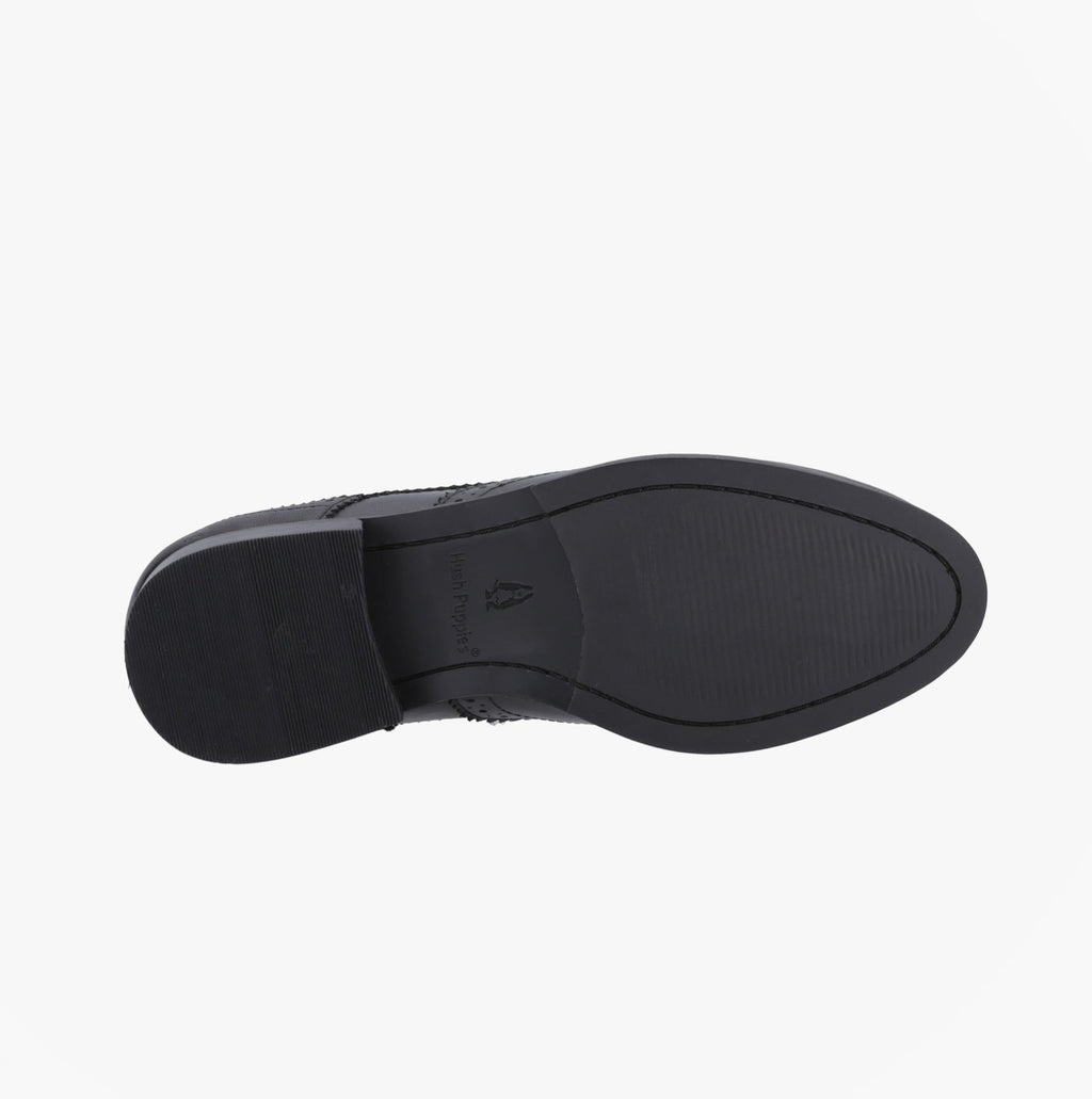 Hush Puppies NATALIA Womens Brogue Shoes Black