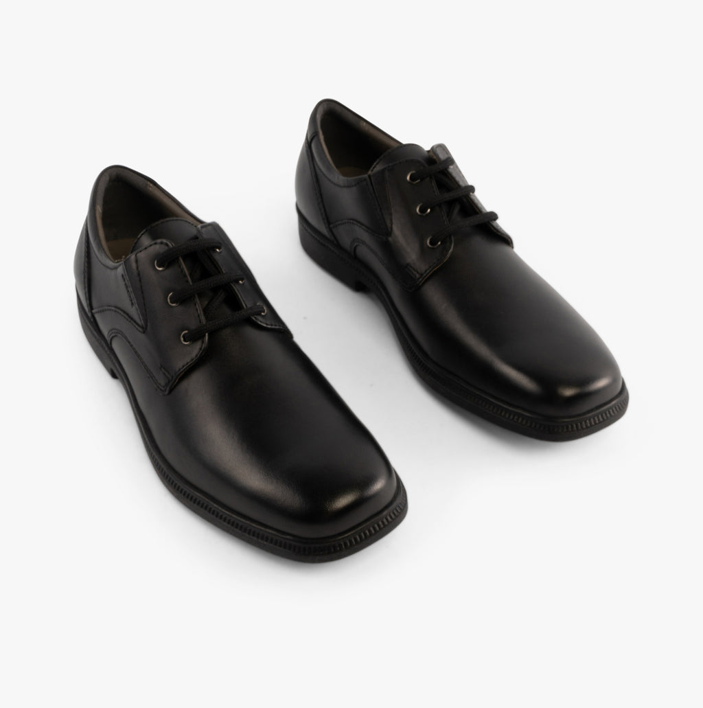 GEOX FEDERICO C Boys Leather School Shoes Black