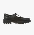 GEOX J CASEY GIRL Kids Leather Ballerina Black