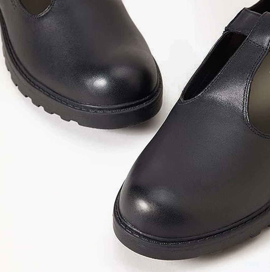 GEOX J CASEY GIRL Kids Leather Ballerina Black