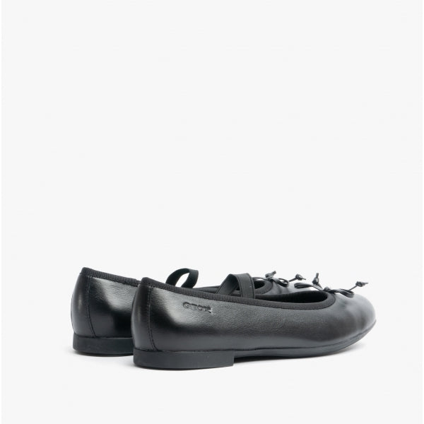 GEOX PLIE Girls School Shoes Smooth Black