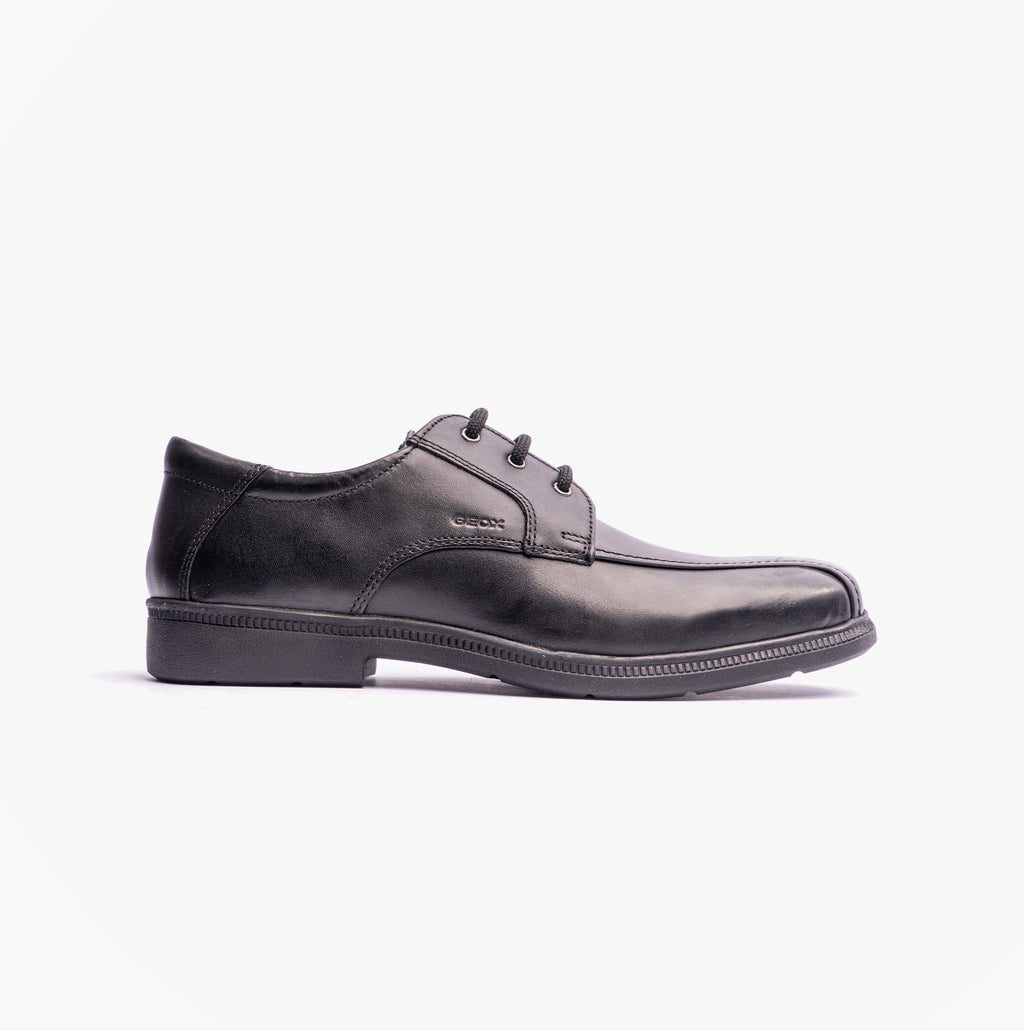 GEOX FEDERICO H Boys Leather School Shoes Black