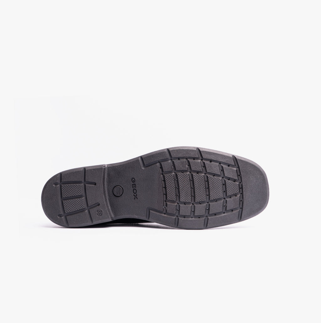 GEOX FEDERICO H Boys Leather School Shoes Black