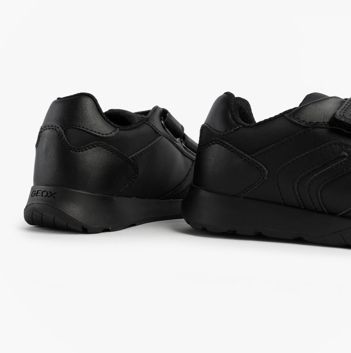 GEOX J RANN-E BOY Unisex Kids Touch Fasten Trainers Black