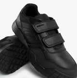 GEOX J RANN-E BOY Unisex Kids Touch Fasten Trainers Black