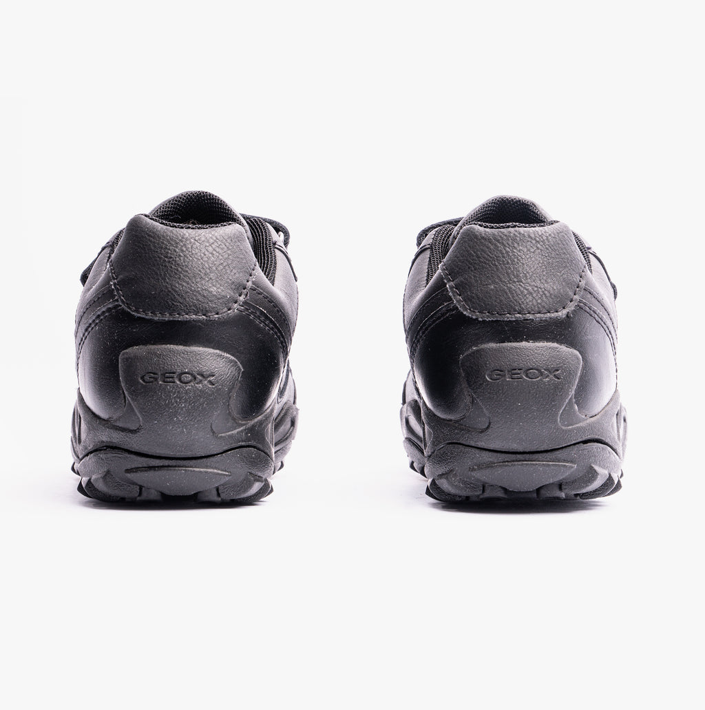 GEOX N.SAVAGE B B Boys Leather Touch Fasten School Shoes Black