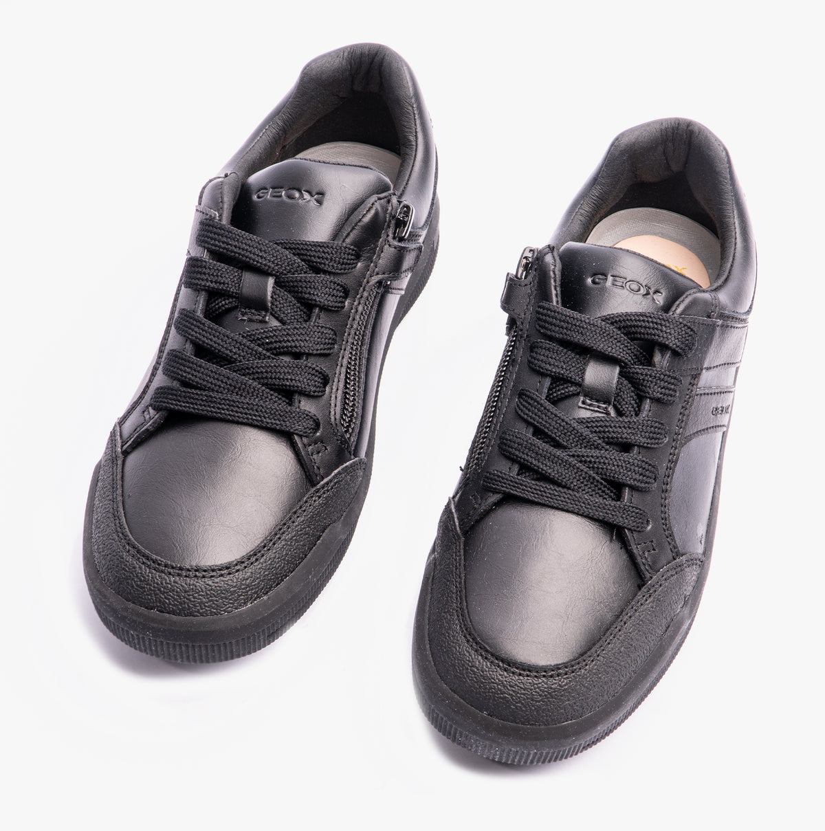 GEOX ARZACH Boys Lace-Up Black School Shoes