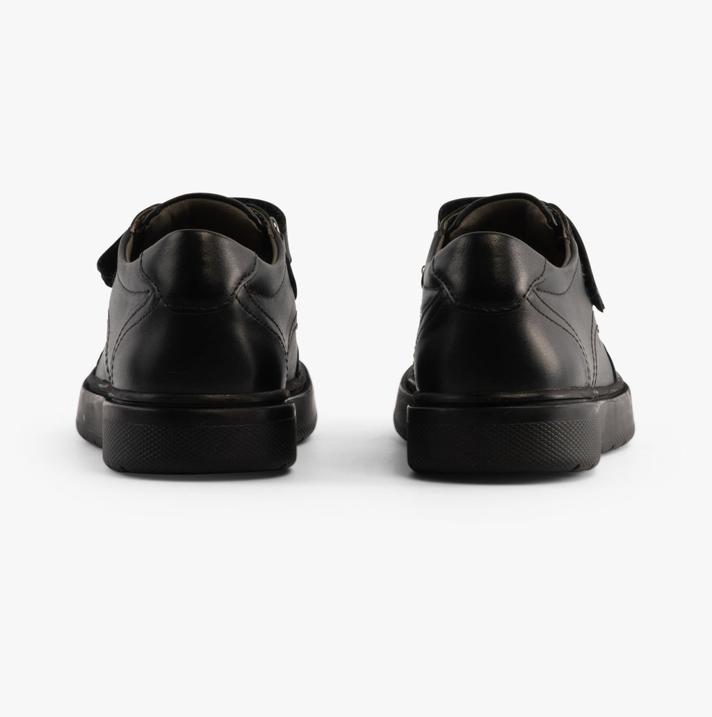 GEOX J RIDDOCK BOY Kids Leather Shoes Black