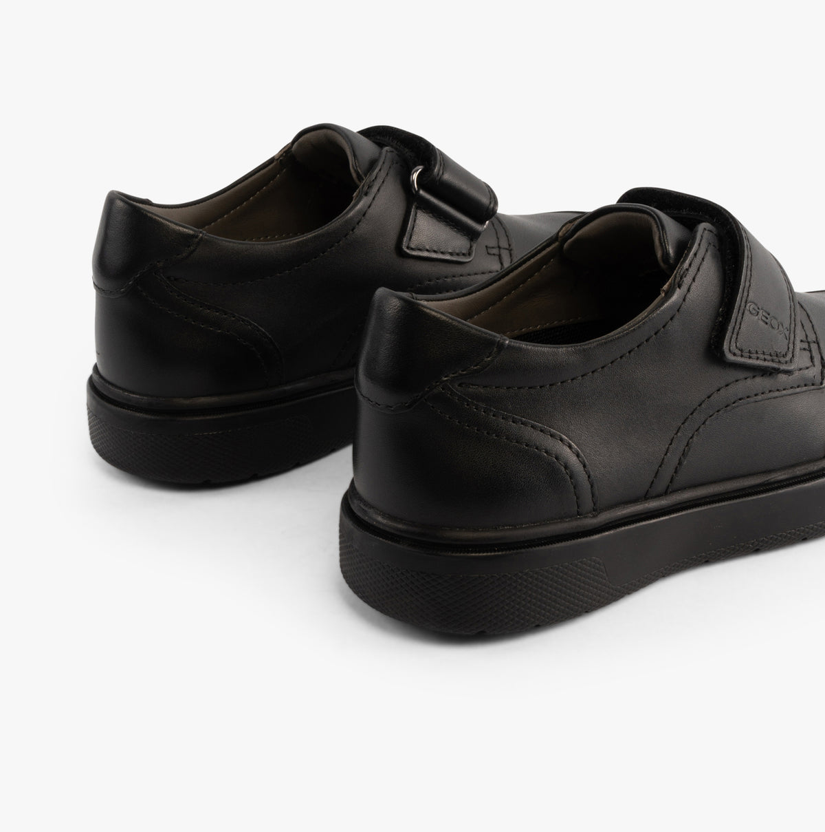 GEOX J RIDDOCK BOY Kids Leather Shoes Black