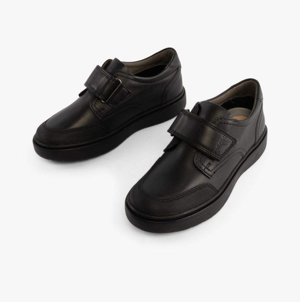 GEOX J RIDDOCK BOY Kids Leather Shoes Black
