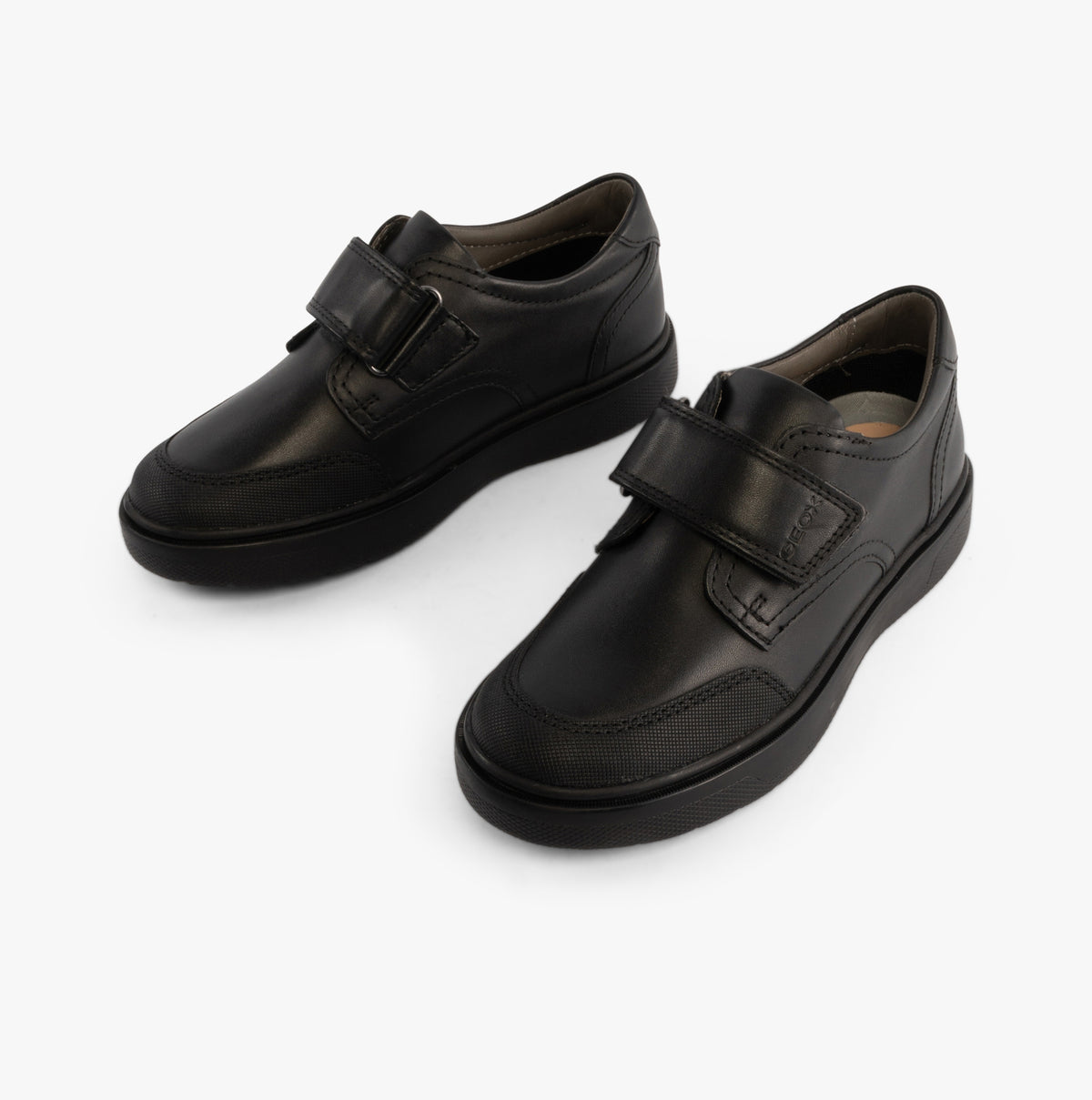GEOX J RIDDOCK BOY Kids Leather Shoes Black