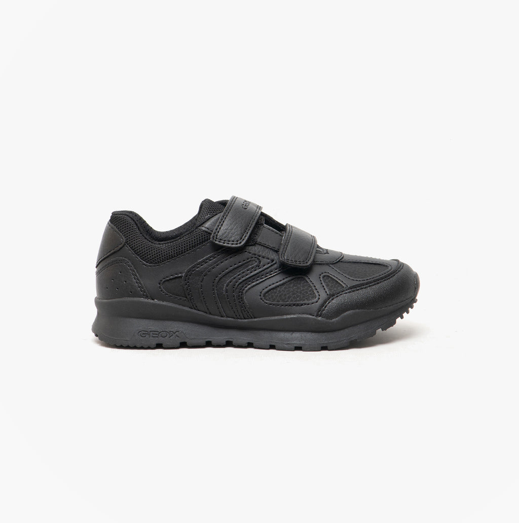 GEOX PAVEL B Boys Touch Fasten School Trainers Black