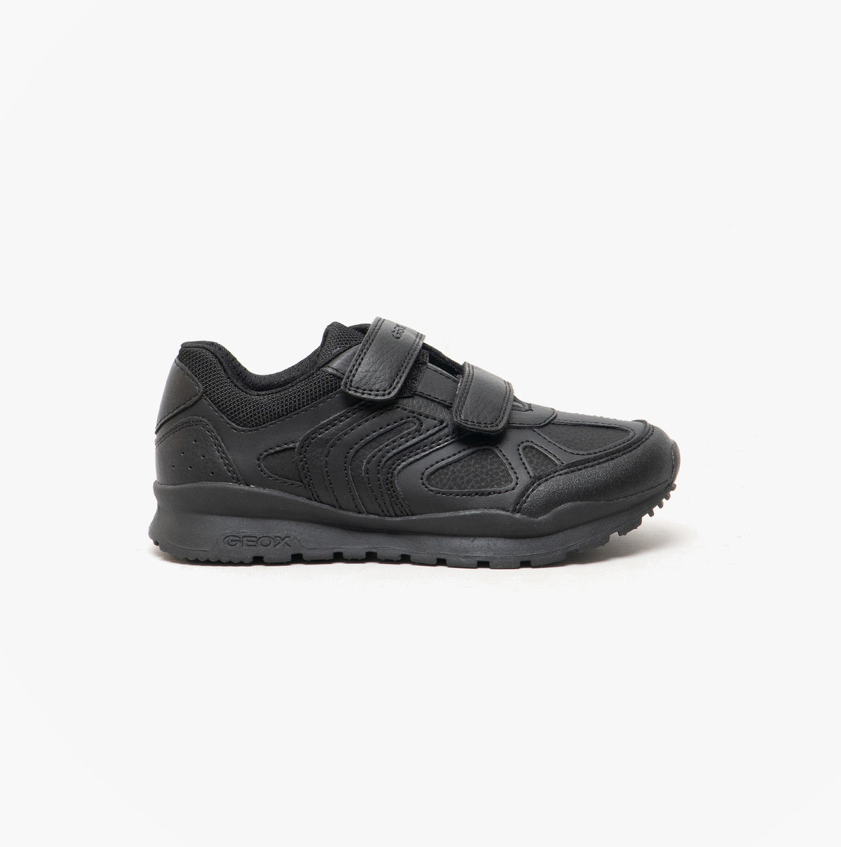 GEOX PAVEL B Boys Touch Fasten School Trainers Black