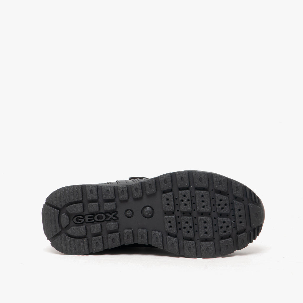 GEOX PAVEL B Boys Touch Fasten School Trainers Black