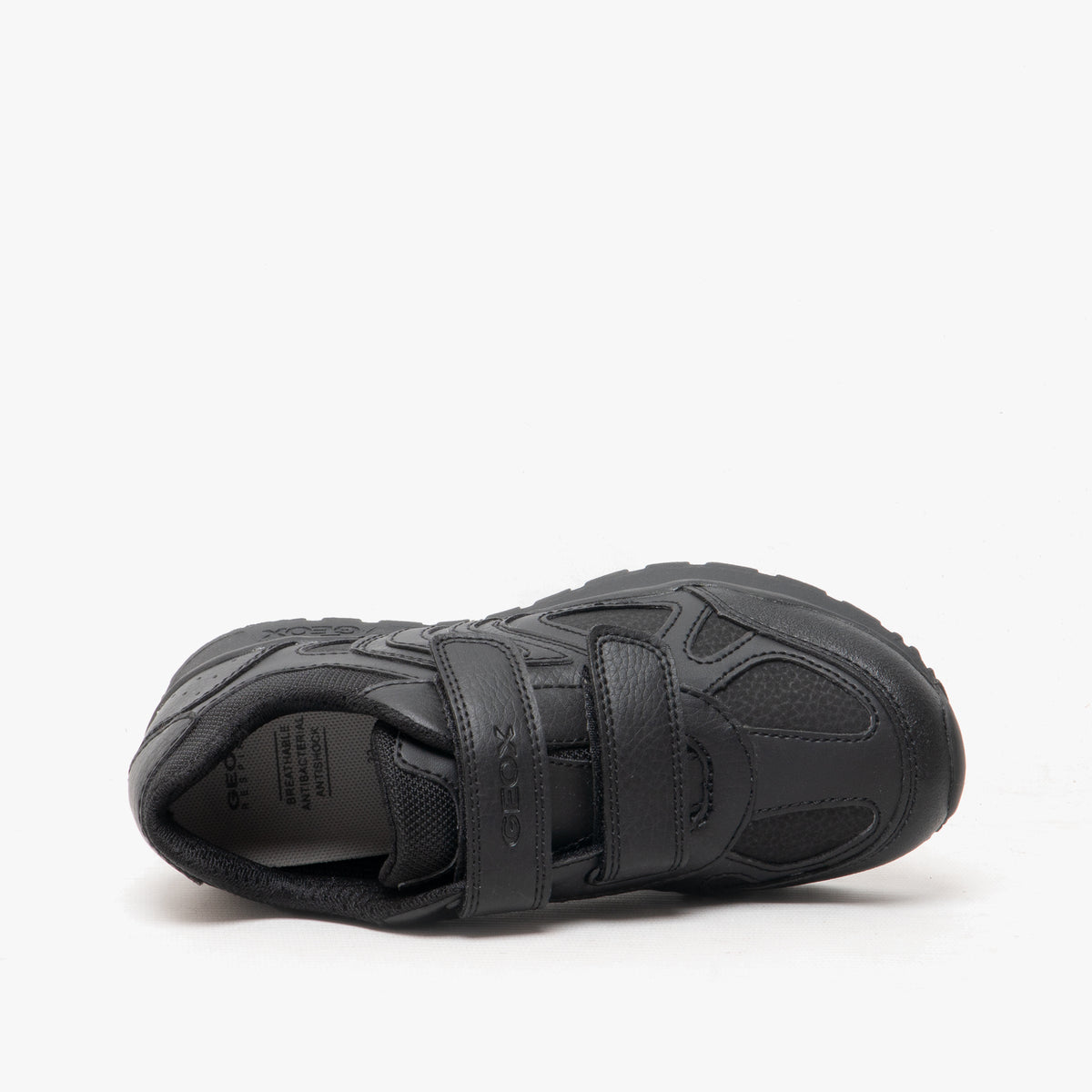 GEOX PAVEL B Boys Touch Fasten School Trainers Black