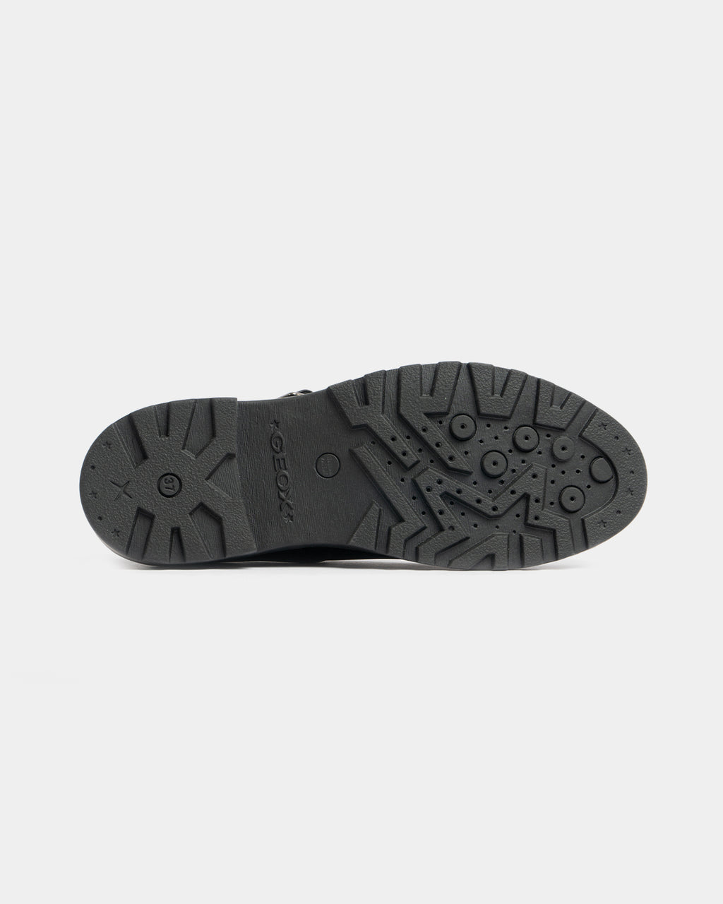 GEOX CASEY Girls Matte Black School Shoes