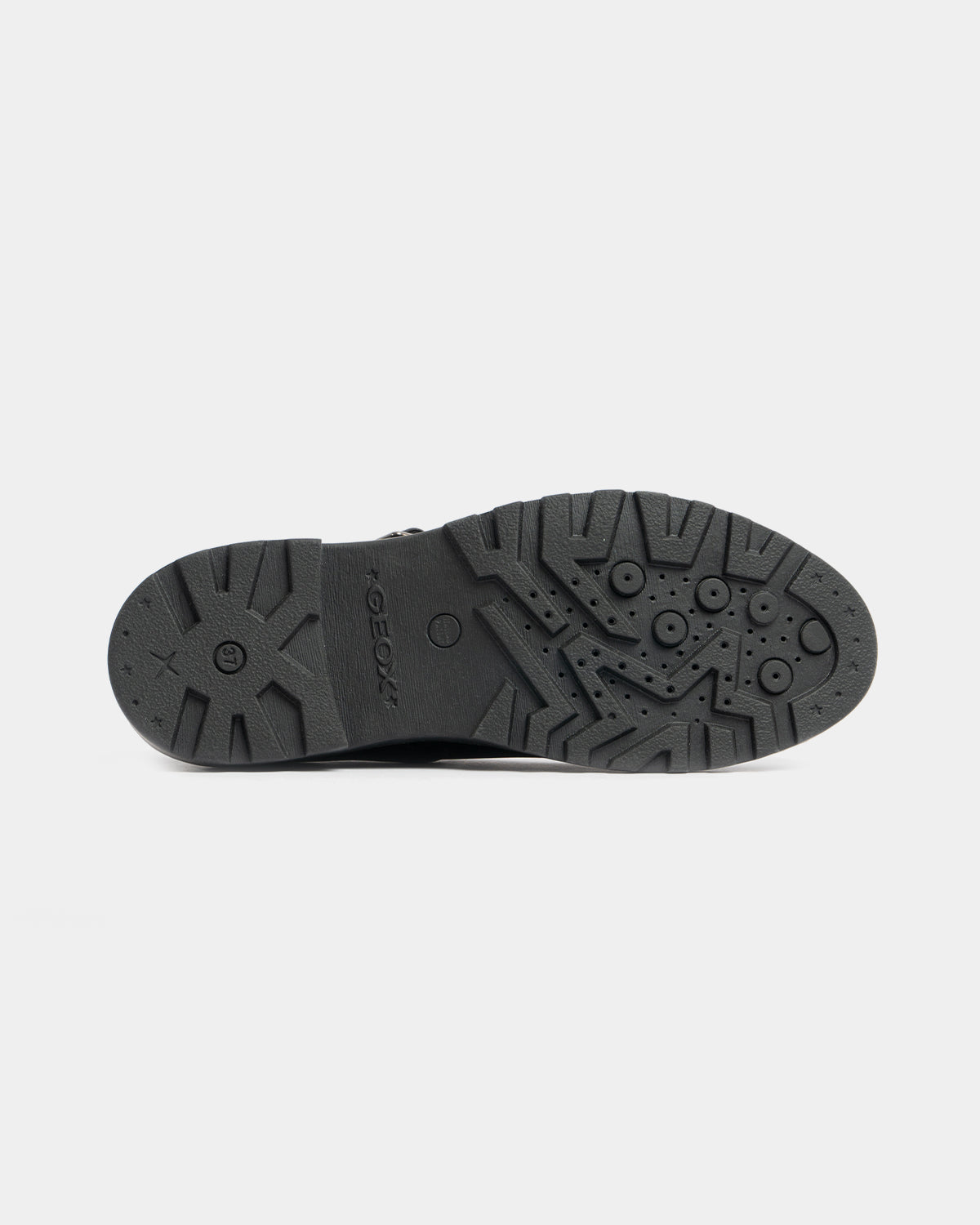 GEOX CASEY Girls Matte Black School Shoes