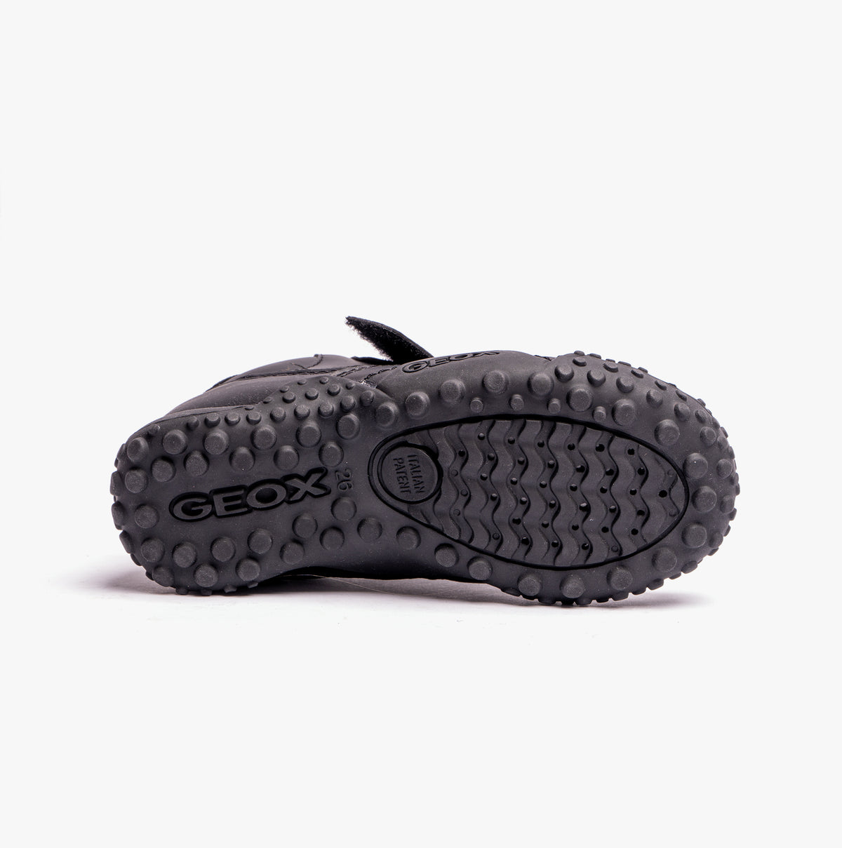 GEOX GIANT B Boys Touch Fasten School Shoes Black