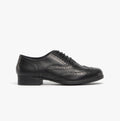 Hush Puppies KADA Girls School Shoes Black (Leather)