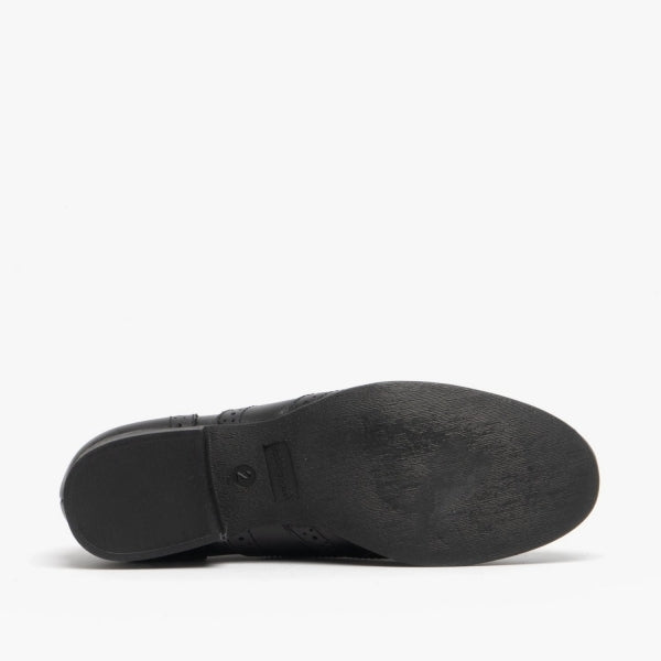 Hush Puppies KADA Girls School Shoes Black (Leather)