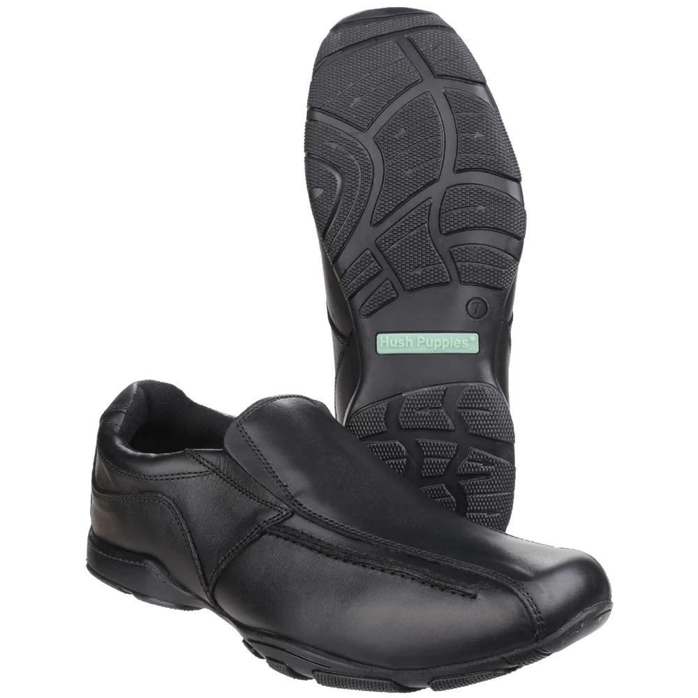 Hush Puppies BESPOKE SENIOR Boys Shoes Black