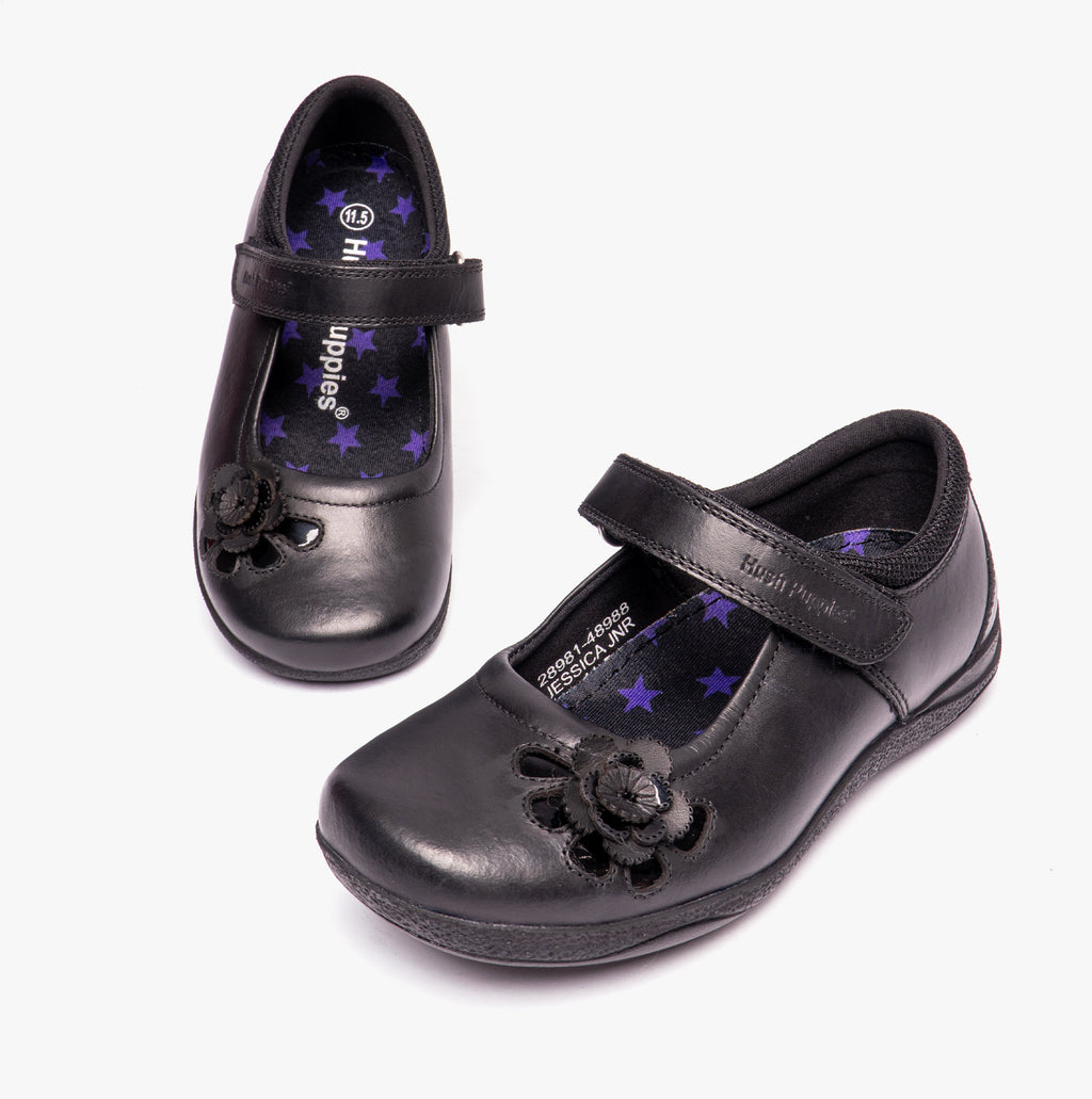 Hush Puppies JESSICA Girls School Shoes Black