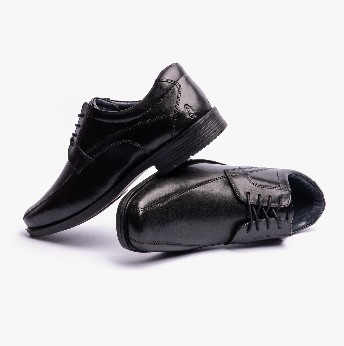 Hush Puppies BRANDON Mens Leather Formal Shoes Black