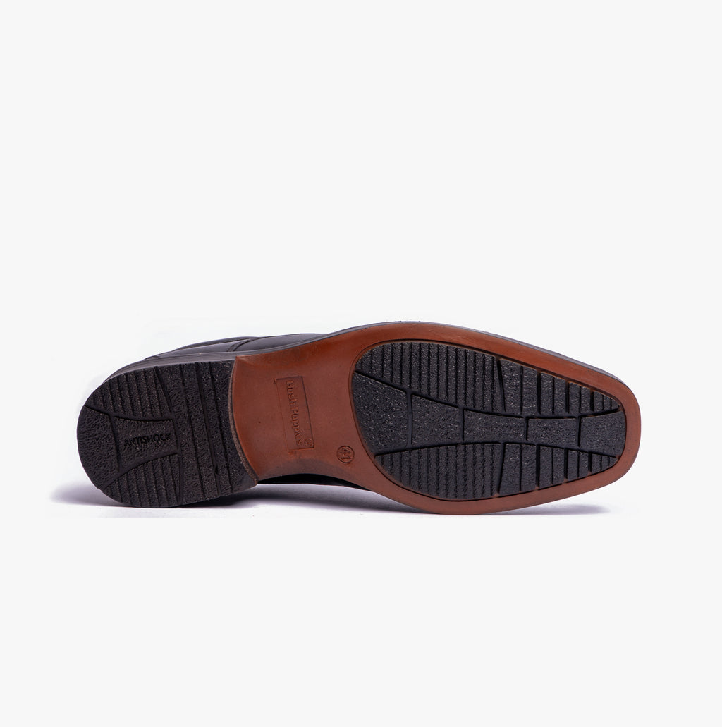 Hush Puppies BRANDON Mens Leather Formal Shoes Black