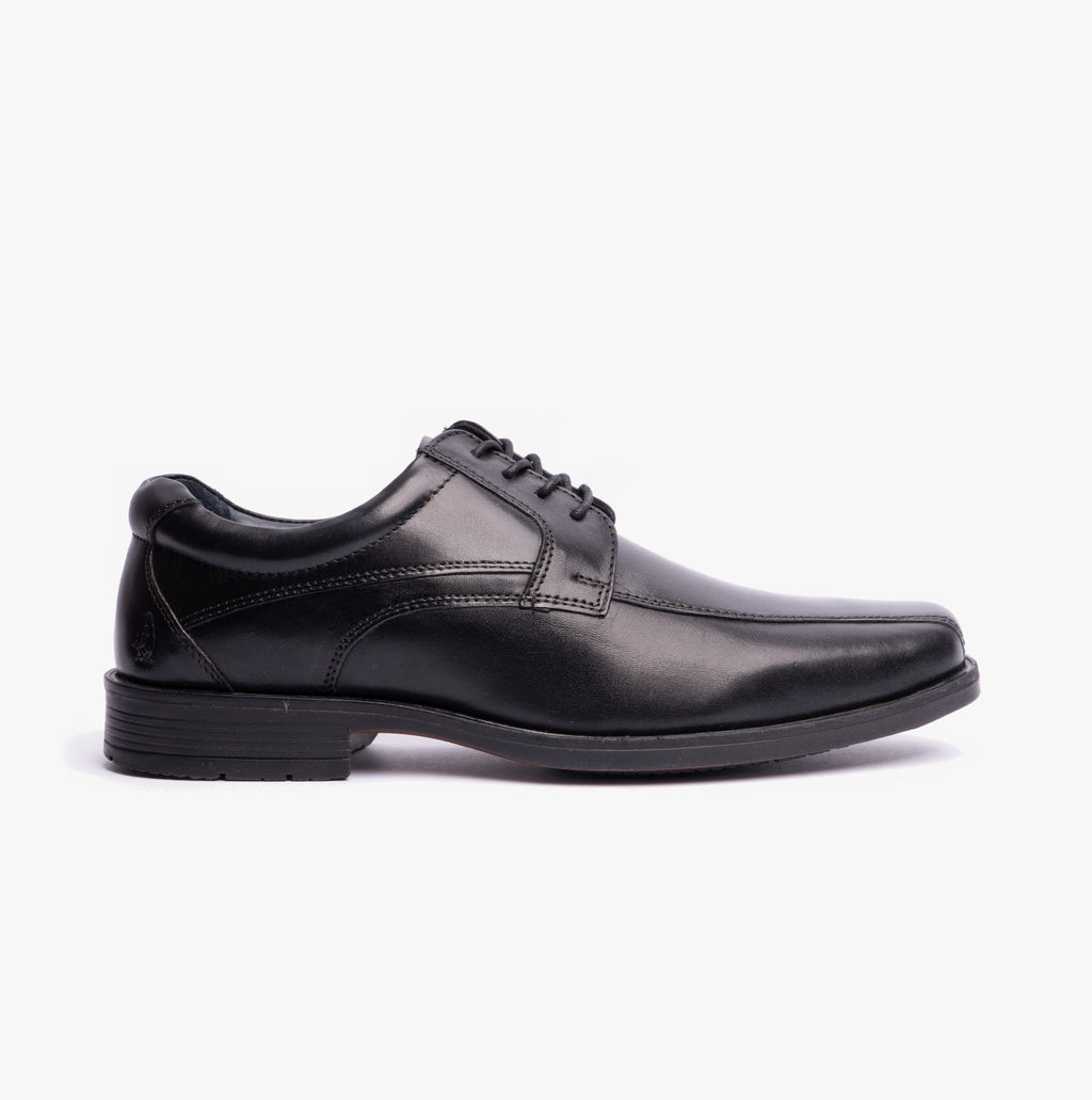 Hush Puppies BRANDON Mens Leather Formal Shoes Black