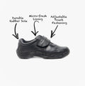 Hush Puppies ARLO Boys Leather School Shoes Black