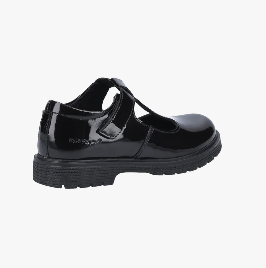 Hush Puppies GRACIE Girls Shoes Patent Black