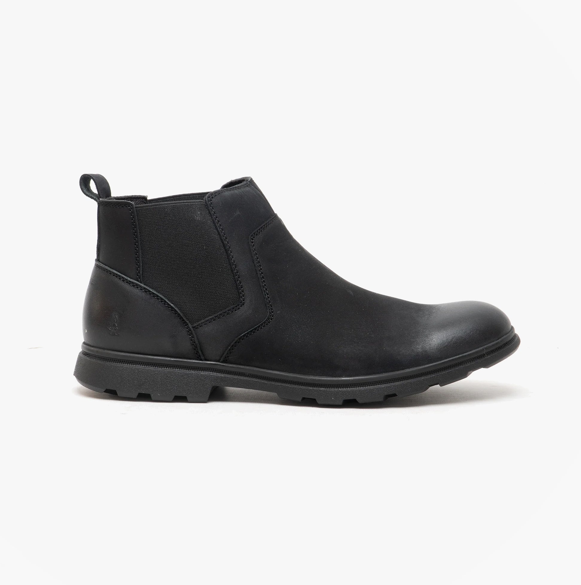 Hush Puppies TYRONE Mens Nubuck Boots Black