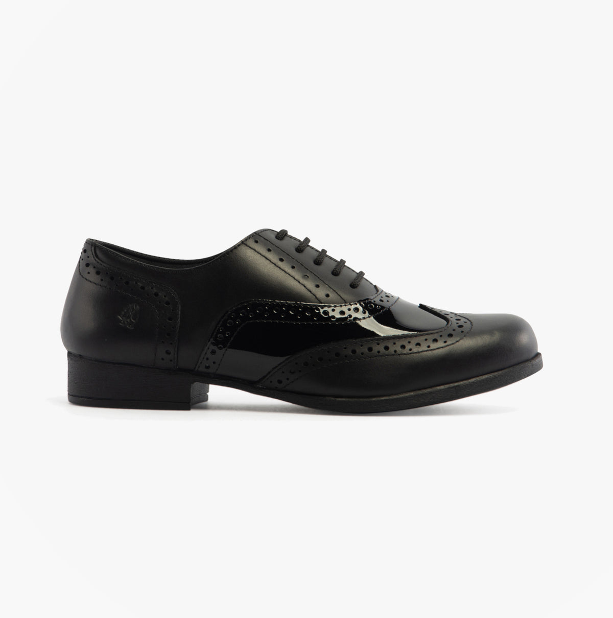 Hush Puppies KADA Girls Leather School Shoes Black