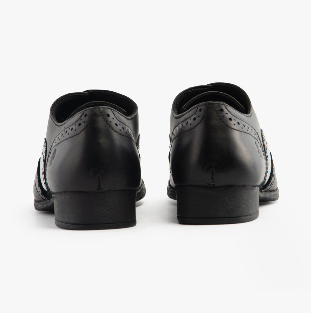 Hush Puppies KADA Girls Leather School Shoes Black