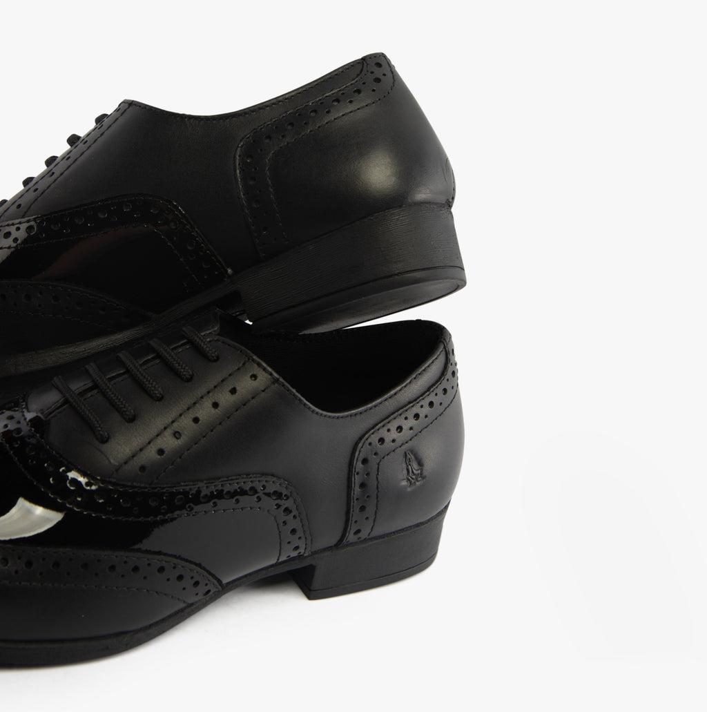Hush Puppies KADA Girls Leather School Shoes Black