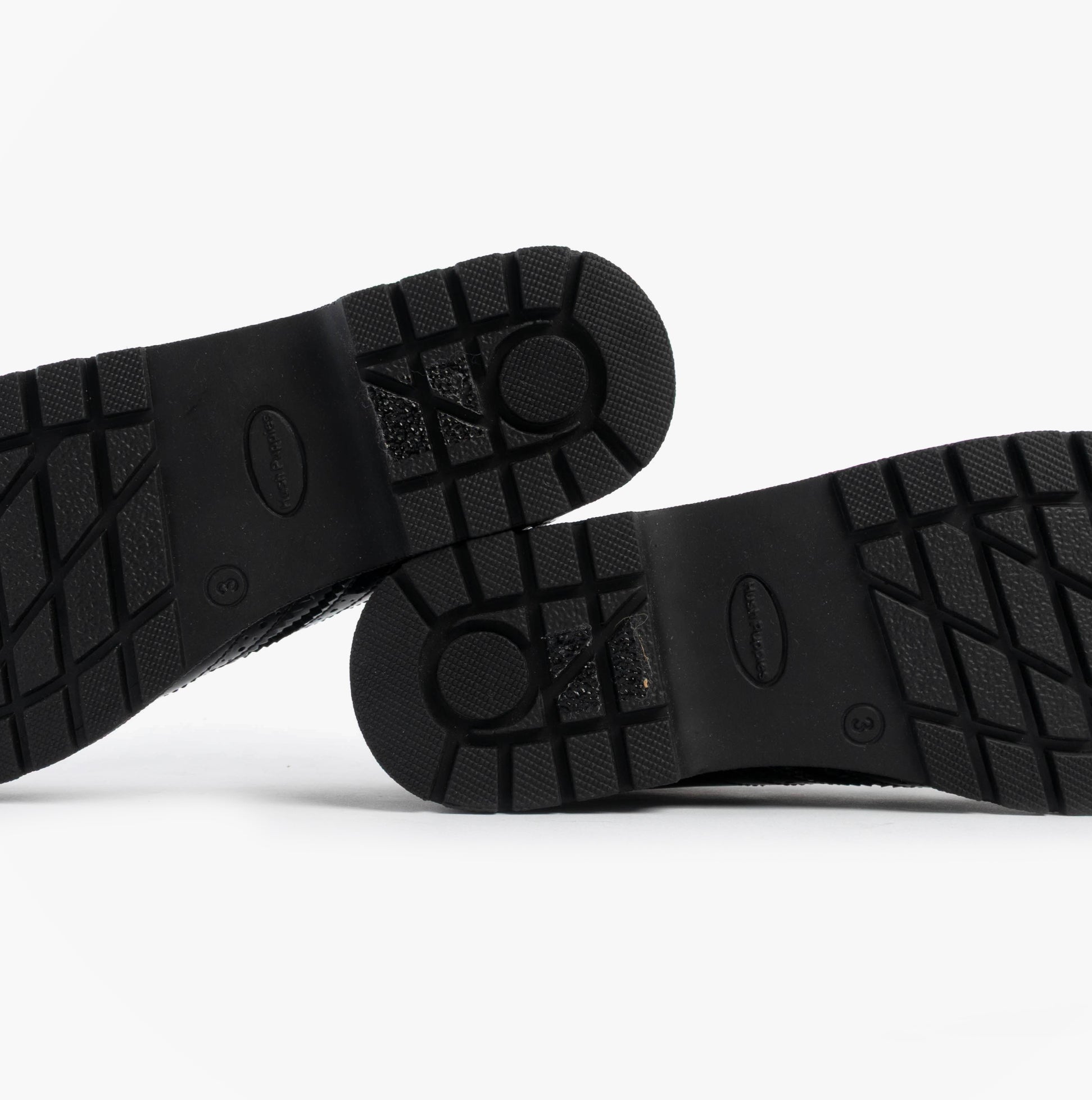 Hush Puppies SALLY Girls Leather School Shoes Black Patent