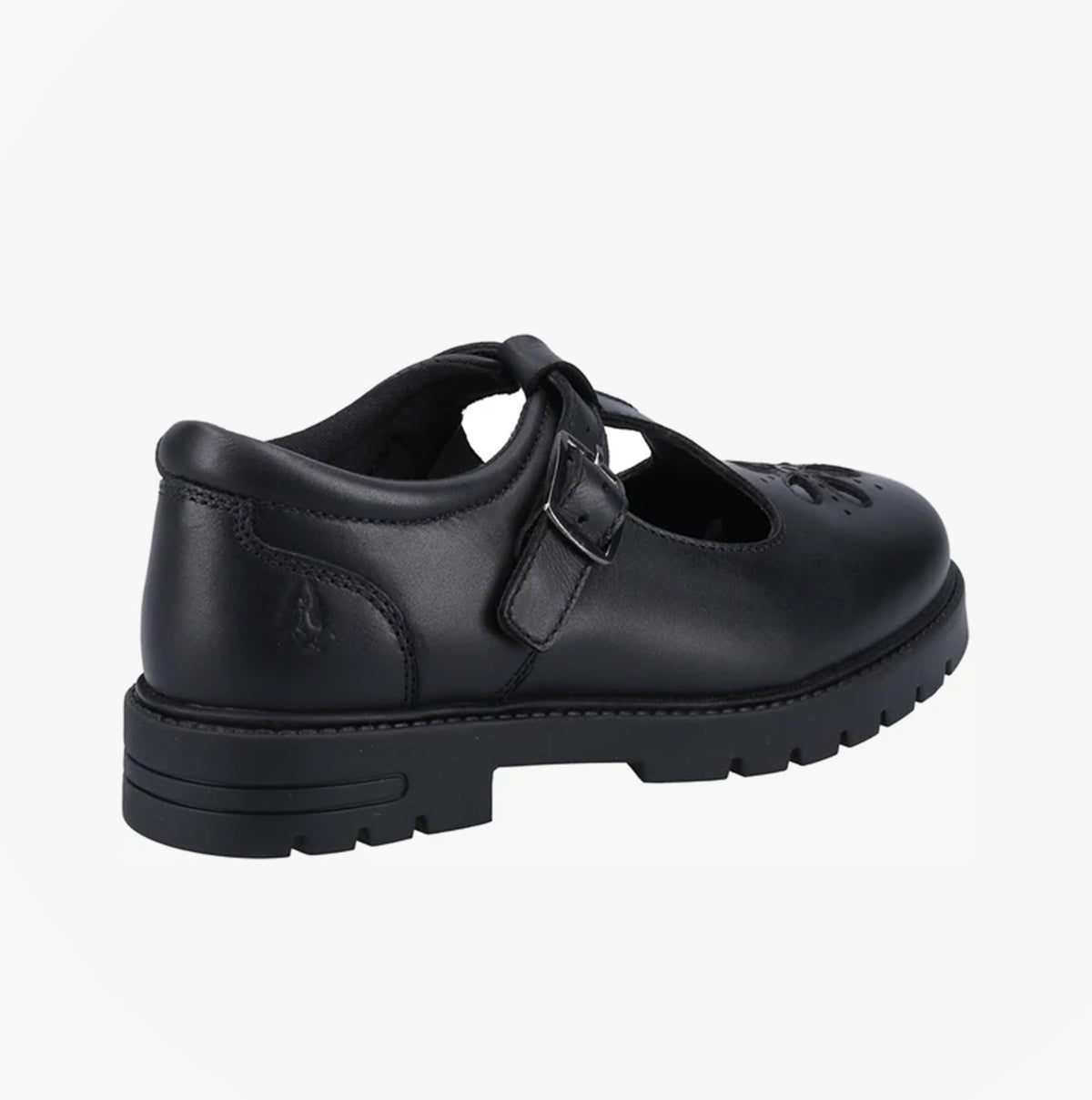 Hush Puppies FIONA Girls Leather School Shoes Black
