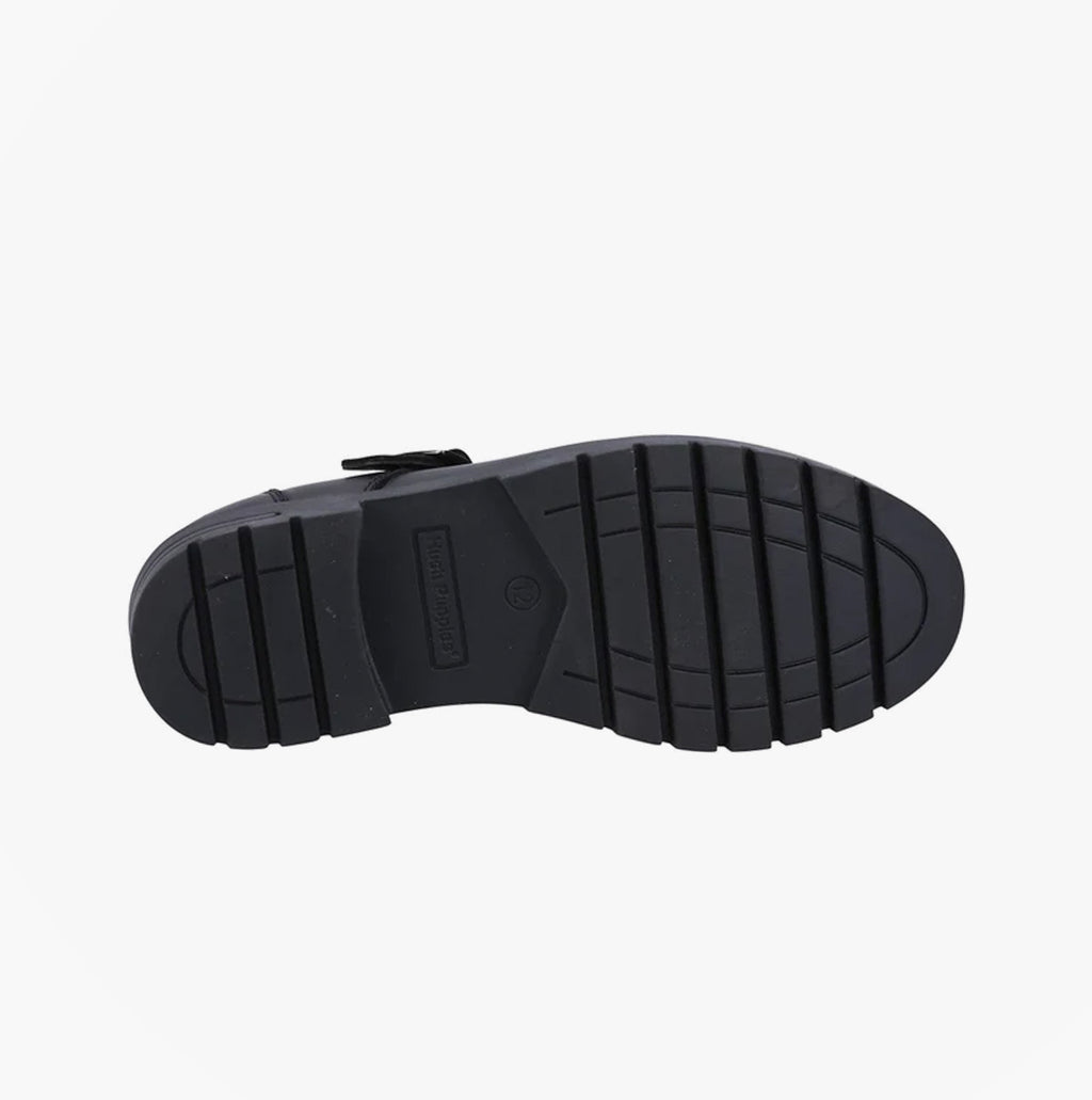 Hush Puppies FIONA Girls Leather School Shoes Black
