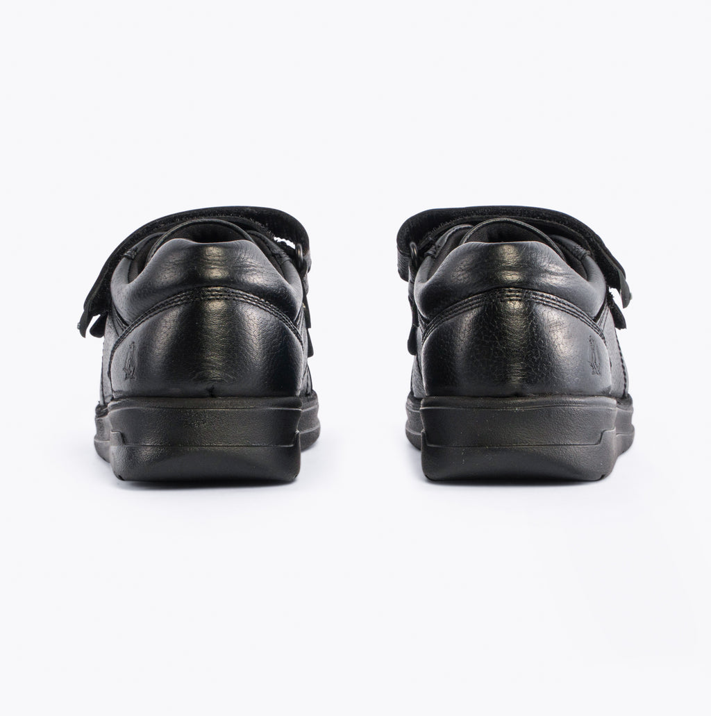 Hush Puppies RYAN Boys Leather School Shoes Black