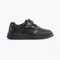 Hush Puppies ROWAN Boys Leather School Shoes Black