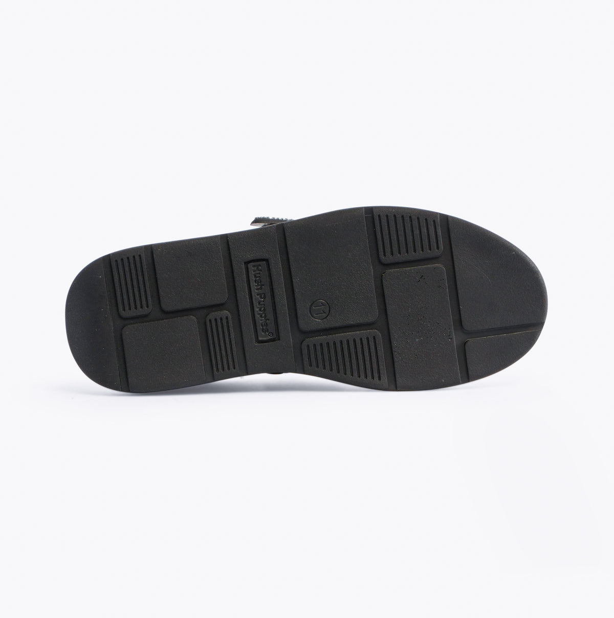 Hush Puppies ROWAN Boys Leather School Shoes Black