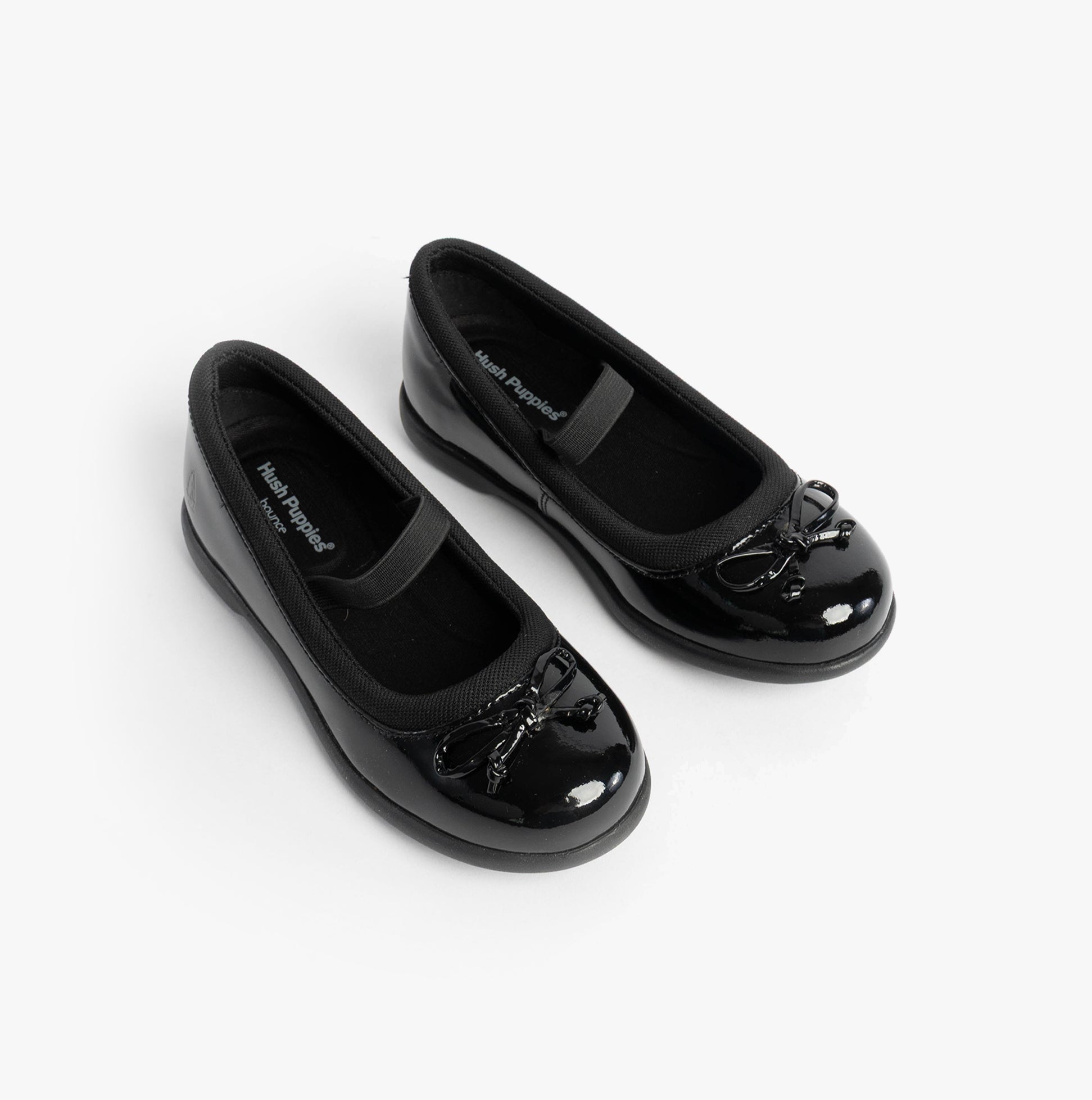 Hush Puppies BETTY PATENT JNR Girls Shoes Black