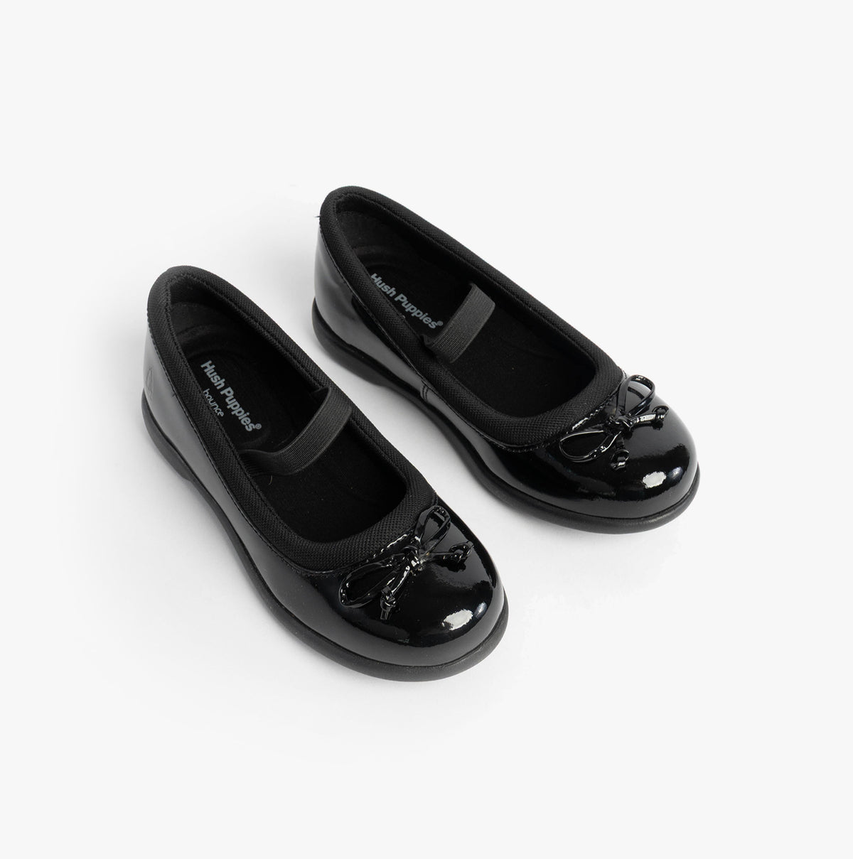 Hush Puppies BETTY PATENT JNR Girls Shoes Black