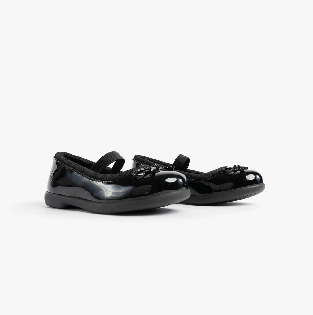 Hush Puppies BETTY PATENT JNR Girls Shoes Black