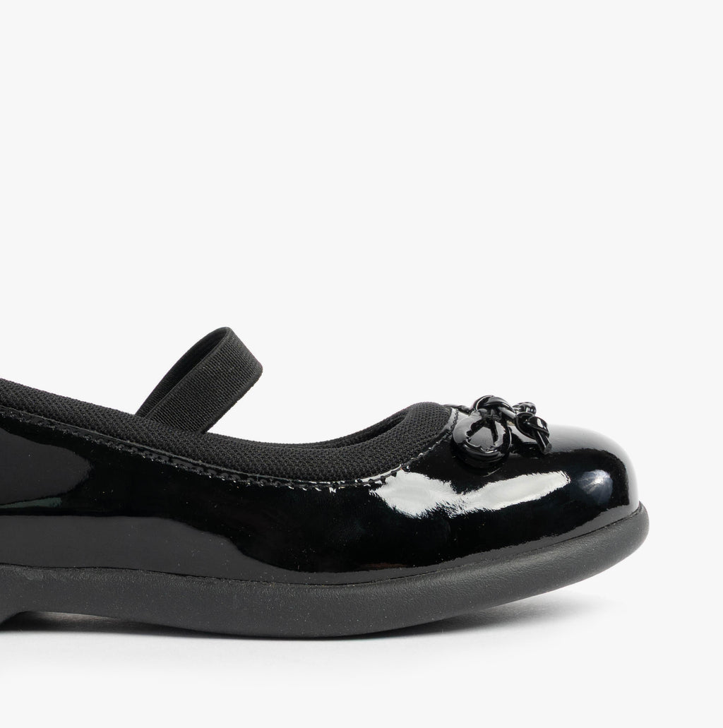 Hush Puppies BETTY PATENT JNR Girls Shoes Black